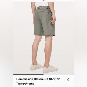 NWT Men’s Lululemon Commission Short Classic, size 34